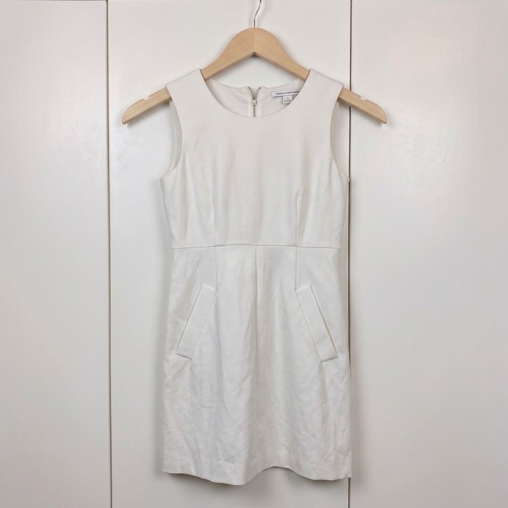 Diane Von Furstenberg White Mini Carpreena Dress Sz 10 AS-IS - Picture 1 of 12